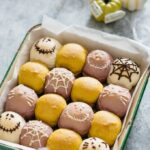 Halloween pull apart bread in the baking form