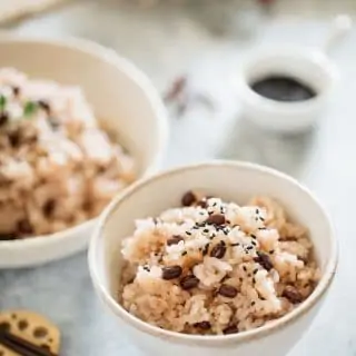 Sekihan Azuki bean rice in a rice bowl
