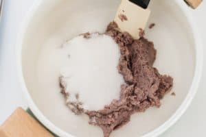 sugar added to red bean puree