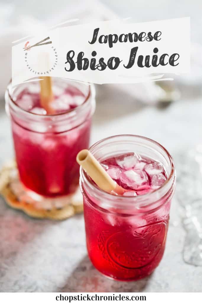Pinterest pin for Shiso juice