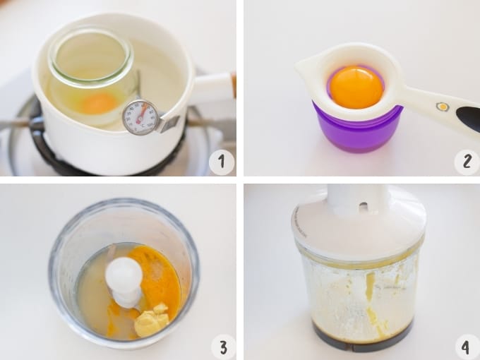 4 Step by step photos of making Japanese mayonnaise