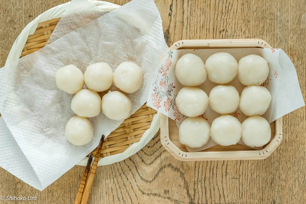 Tsukimi Dango ( Japanese Moon-Viewing Dumplings)