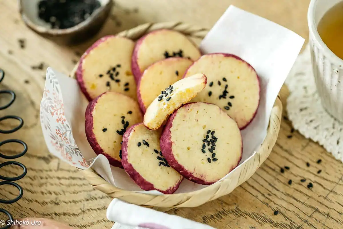 Satsumaimo Cookies (Japanese Sweet Potato Cookies)