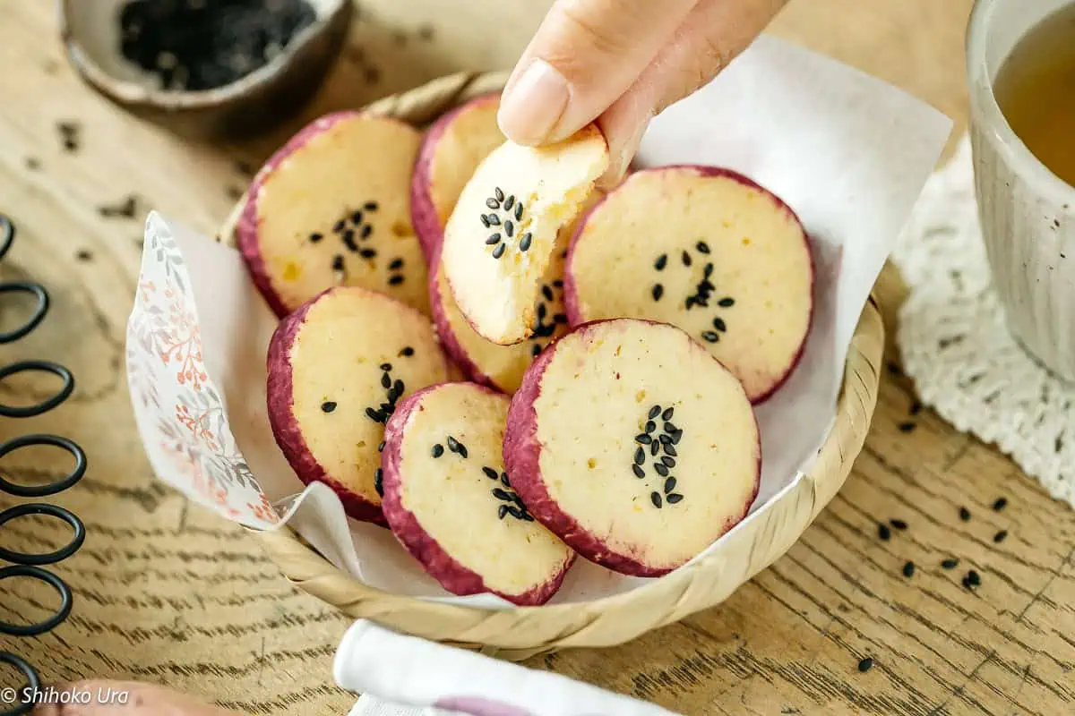 Satsumaimo Cookies (Japanese Sweet Potato Cookies)